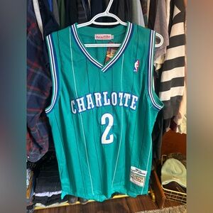 Mitchell & Ness Teal Charlotte Jersey with White Accents